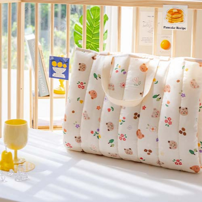 포몽드 아동용 인견 경량 리버시블 여름 어린이집 낮잠이불 세트 일체형, 쿠키꼼