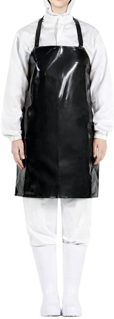 홈스라인 양면 방수 목끈형 앞치마 소, 블랙, 1개