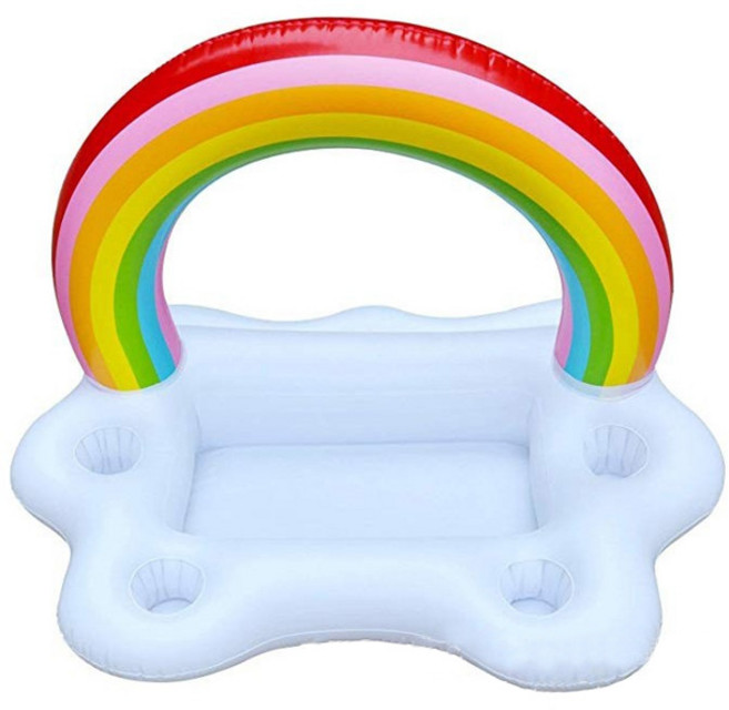 레인보우 강아지 튜브, 혼합색상, 1개