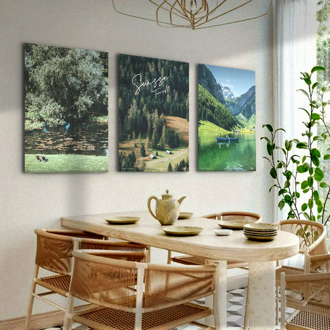 퍼니즈 스위스 포레스트 슬림액자 폼보드 포토 포스터 5mm, 없음