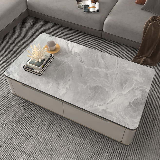 테이아 대리석 디자인 거실 테이블용 고급 PVC 매트, 스타일 AD5, 1개, 50 x 100 cm