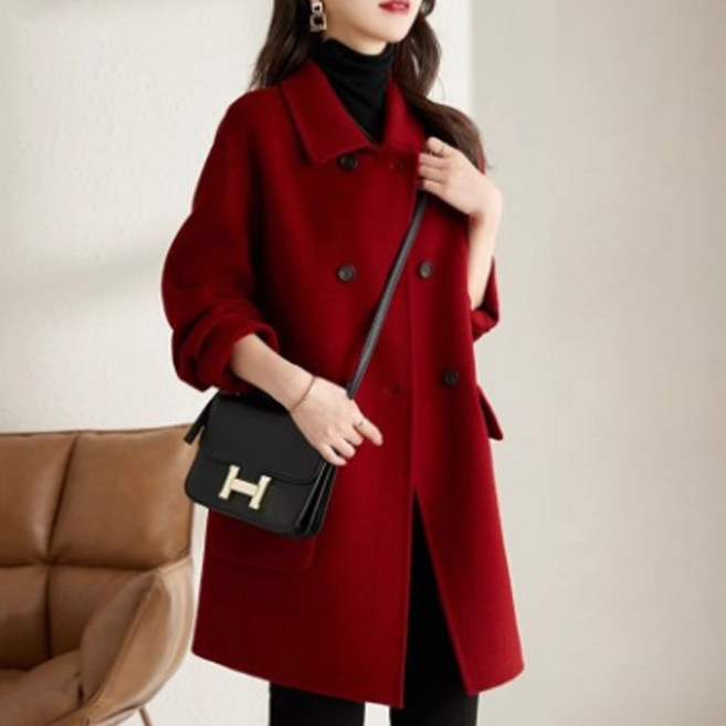 포플러앤씨 여성용 네오트릭 빅사이즈 모직 기모 코트 P25WCT100108