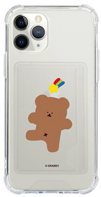 GRABBY 심플 꼬미 카드포켓 젤하드 케이스