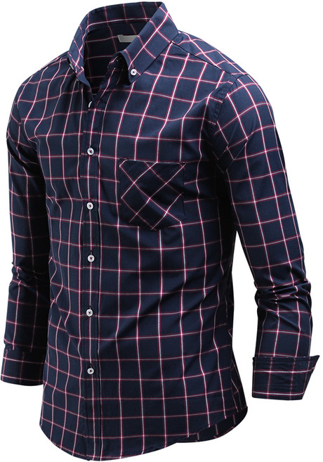 다꾸앙 남성용 감성가득 체크 긴팔 셔츠 남방 C07D14_sp2151