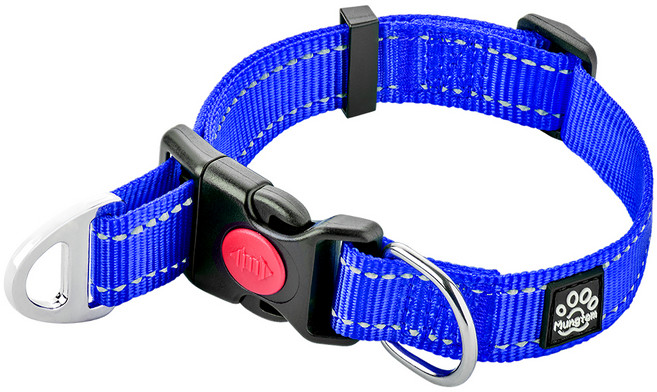 멍템 멀티 목줄 반초크, 블루, 1개