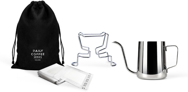 칼딘 휴대용 드립 체어 세트, 드립백 체어 + 드립백 필터 25p + 드립 포트 250ml + 전용 파우치, 250ml, 1세트