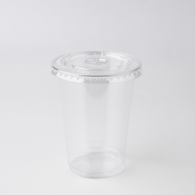 투고팩 PET 아이스컵 + 평뚜껑 타공형 세트, 300ml, 50개입, 1개