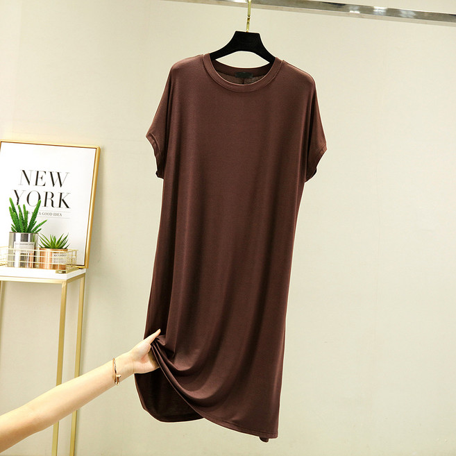 휴데이 원피스 모달 라운드넥