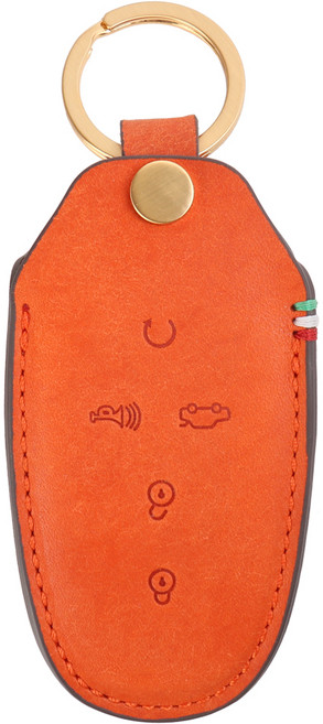 모런 더뉴그랜저 / 쏘나타 DM8 / 넥쏘 / 동일모양 5버튼용 가죽 스마트 키케이스, 선셋오렌지, 현대045