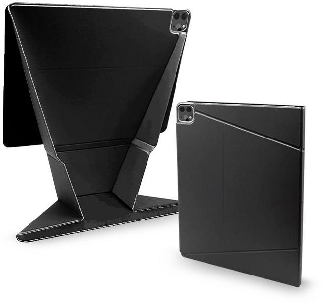 에이핀 마그네틱거치 스탠딩 아이패드 케이스, 블랙, 1개