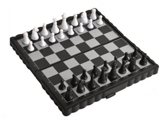 다싸몰 휴대용 접이식 미니미 자석 체스 세트, 혼합색상, 1세트