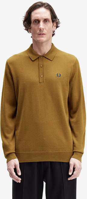 FRED PERRY 男士長袖經典針織衫 K4535, 陰影石色