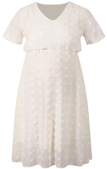 임산부 버블버블 퓨어 소프트 반소매 수유 원피스