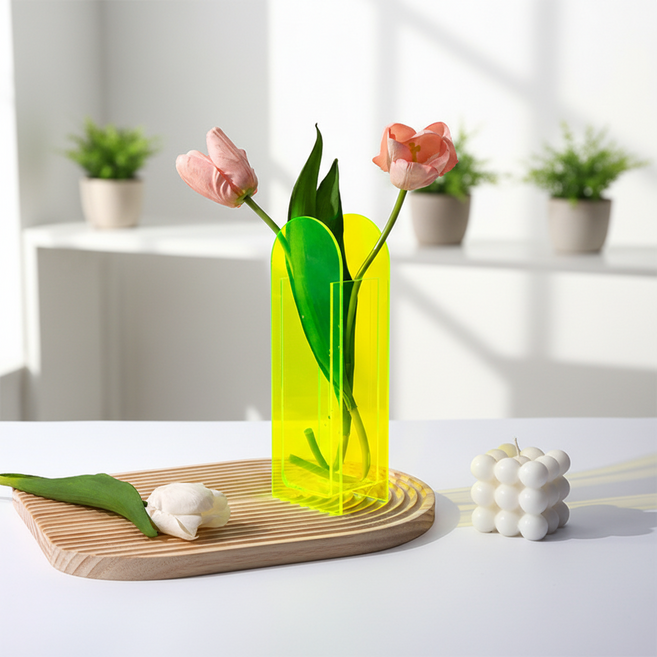 조인메이드 아크릴 꽃병 센터피스 화병, 풀 라이트