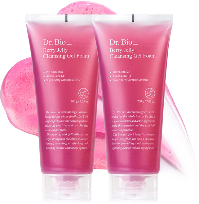 Dr.Bio 莓果果凍潔面乳, 200g, 2個
