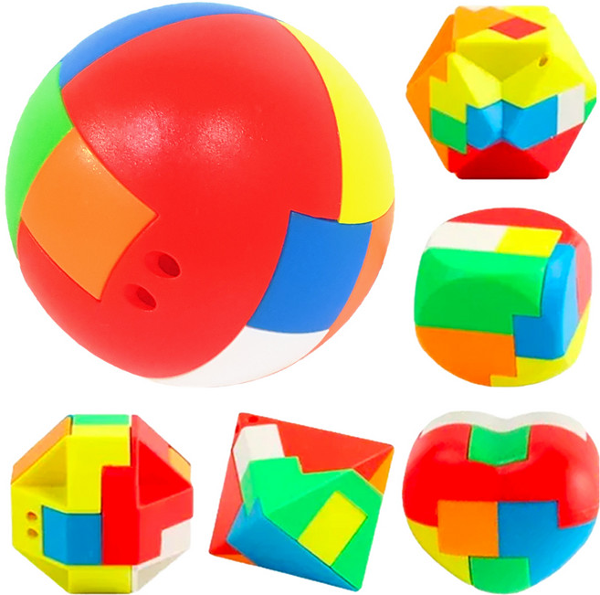 아가플러스 한 손에 쏙 소마 퍼즐 큐브 6종 세트, 랜덤 발송, 1세트