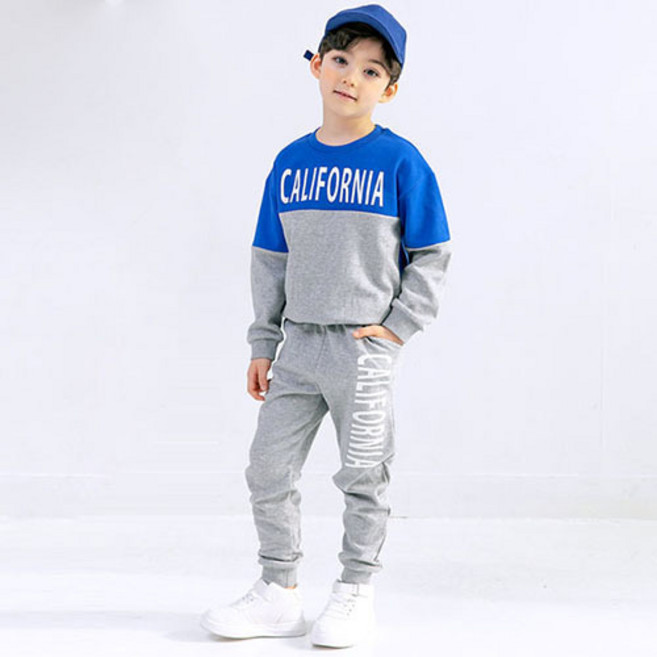 바브키즈 아동용 캘리 배색 상하복 세트