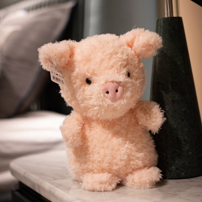 아이끌레 뽀글뽀글 애니멀 캐릭터 봉제인형, 20cm, 돼지, 1개