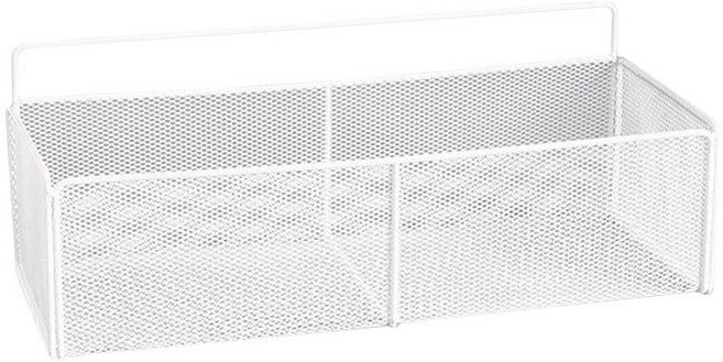 모나코올리브 모던 철제 철망 바스켓 안심 선반 중, 화이트, 1개