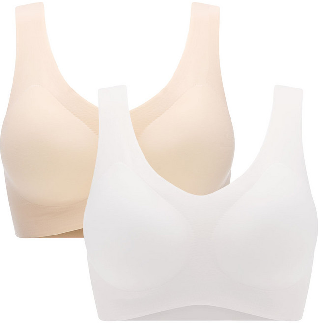 HARUBAN Day 無痕無鋼圈內衣 一體成型胸墊 2件組