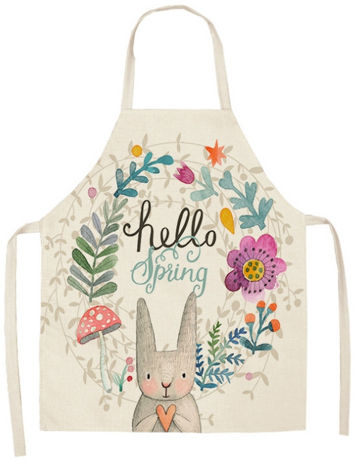 카리스 북유럽 린넨 레빗 다용도 앞치마 68 x 55 cm, A06, 1개