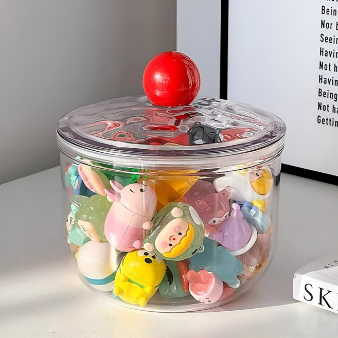 주앤지 다용도 원통형 소품 악세사리 보관함 900ml, 컬러볼, 1개