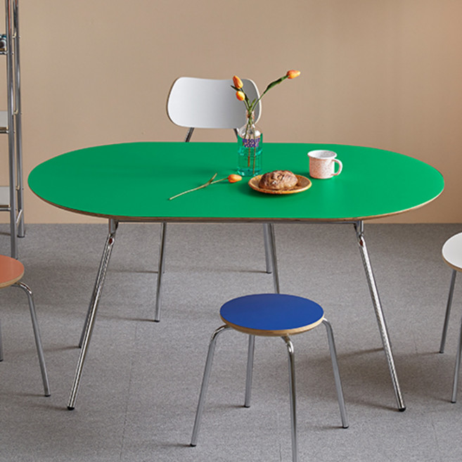 16피스 미드센츄리 타원형 식탁, 06GREEN