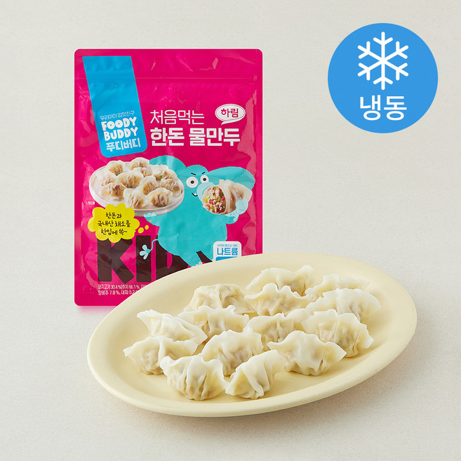 푸디버디 처음먹는 한돈 물만두 (냉동), 500g, 1개