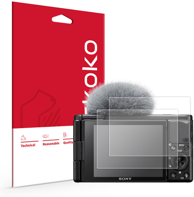 스코코 올레포빅 액정보호필름 2p 세트, 소니 ZV-E10L, 1세트