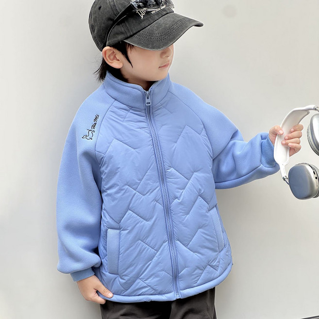Starbean 兒童重點刺繡絎縫加厚鋪棉外套