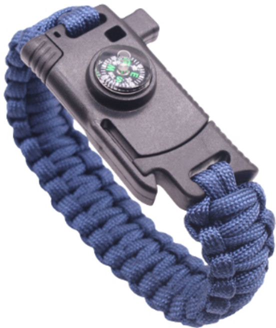 12라운드 캠핑용 서바이벌 생존팔찌 파라코드, 파랑, 1개