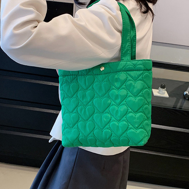 dodoc 하트 퀼팅 토트백