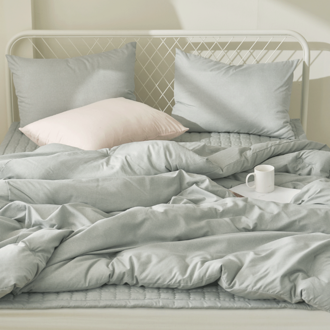 지베딩 크림치즈 옥수수솜 이불베개세트