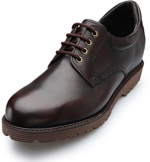 VONIN 남성용 소가죽 플레인 더비 워커솔 키높이 정장구두 LC044 6.5cm