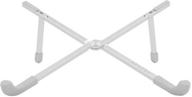 덱스탑 초경량 휴대용 폴딩 알루미늄 노트북 거치대, 실버, 1개