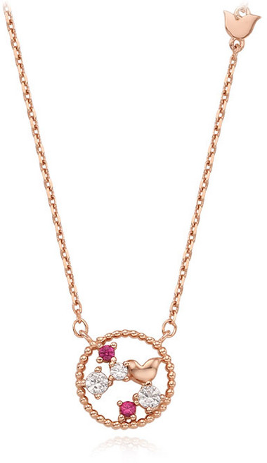 티르리르 여성용 챠밍 듀 실버 목걸이 TNSSVP11874S