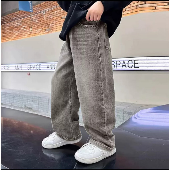 Arbe 주니어 밀리언 와이드 데님팬츠