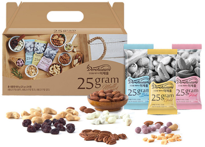 Derchaeum 25gram 3款每日綜合堅果 24包入, 1盒