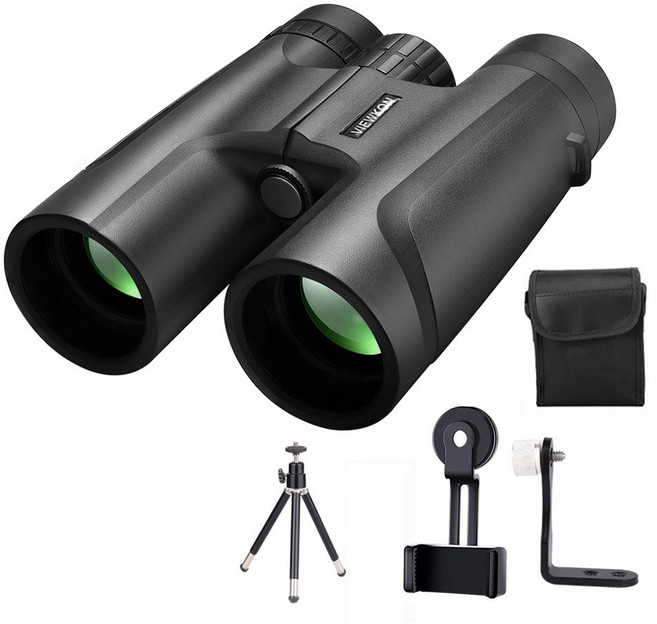 뷰콘 고배율 대구경 HD 12배율 쌍안경 망원경 세트, 42mm