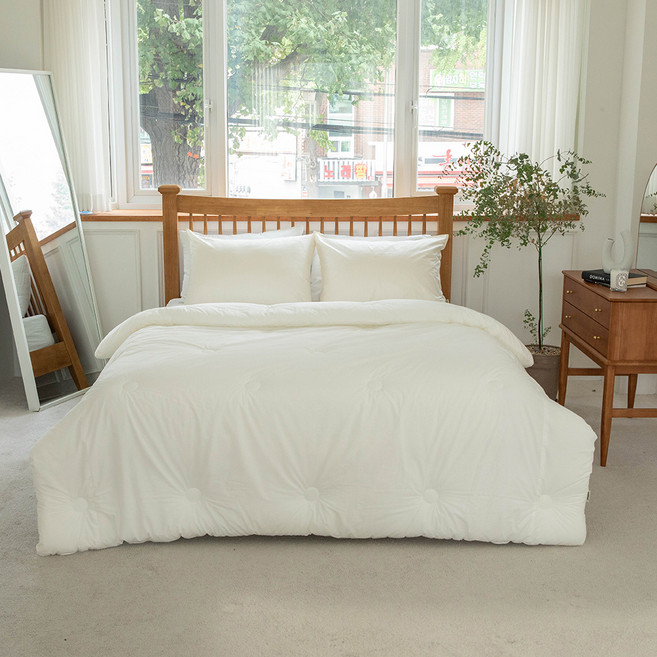 바자르 호텔면 수피마 100수 모네 피그먼트 옥수수솜 차렵침구 세트