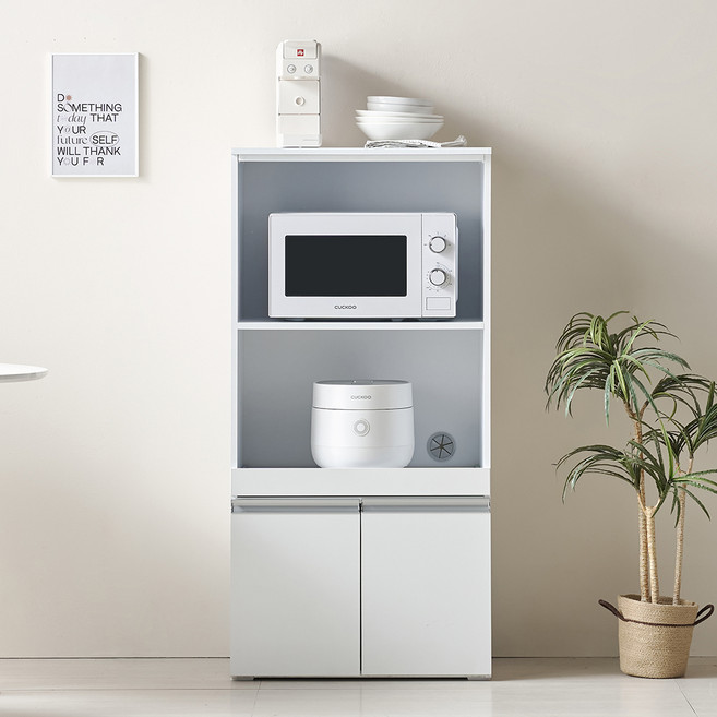 파로마 벨로 1200 LPM 멀티 렌지대 다용도 주방수납장 방문설치, 화이트, 3단