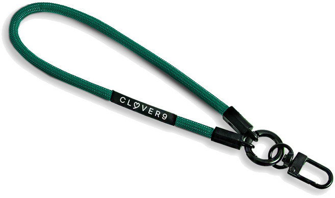 클로버나인 휴대폰 핸드 스트랩 손잡이 줄, 그린, 1개