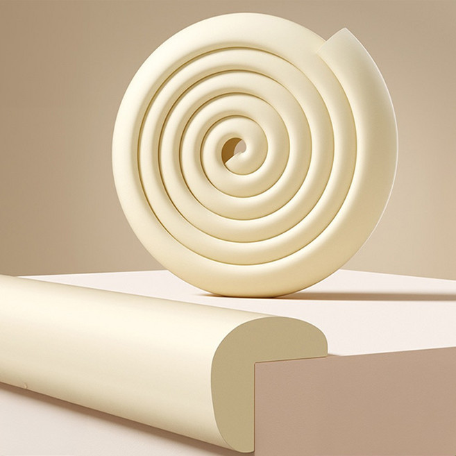 러블리팜 고밀도 NBR소재 L형 모서리 안전가드 충격흡수 쿠션 보호대, 크림