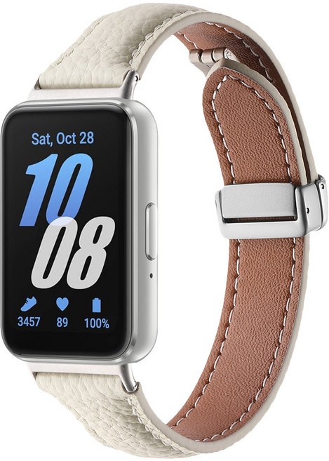 스페이스쉴드 디버클 마그네틱 그레인 레더 스트랩, 크림, 1개