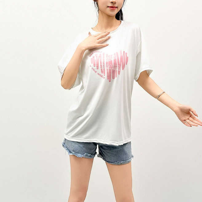 TheSirup 女款 Heart Signal 短袖T恤
