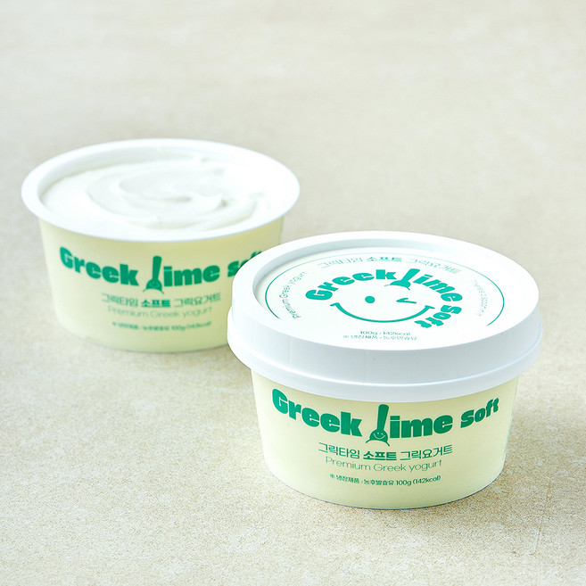 그릭타임 소프트 그릭요거트, 100g, 2개