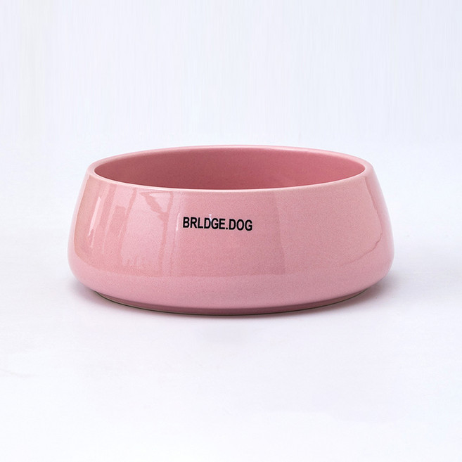 파스텔펫 반려동물 심플 컬러 세라믹식기 FREE, 핑크, 1개
