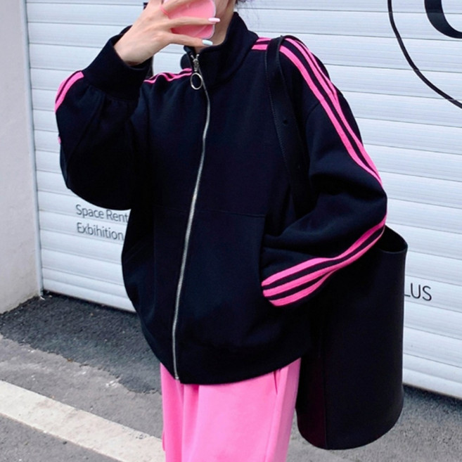 알로데 쓰리라인 후드집업