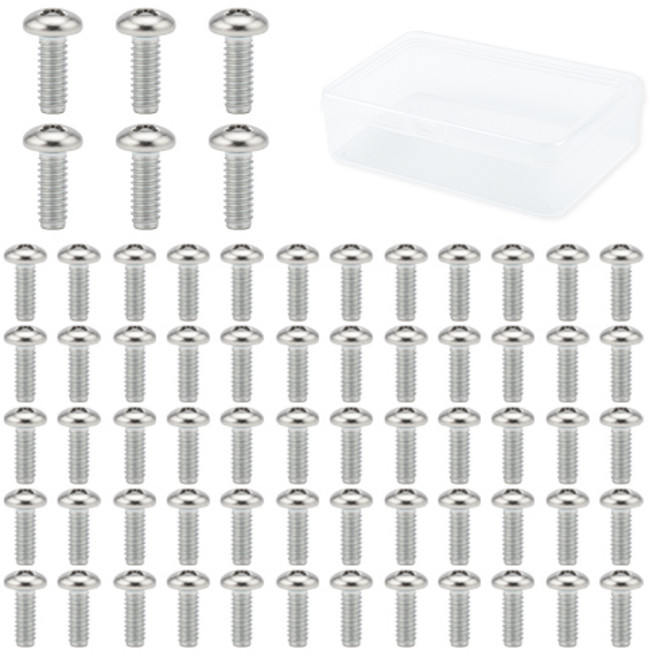OON 탄소강 둥근머리 볼트 66p + 투명케이스, 1세트, M6, 20mm
