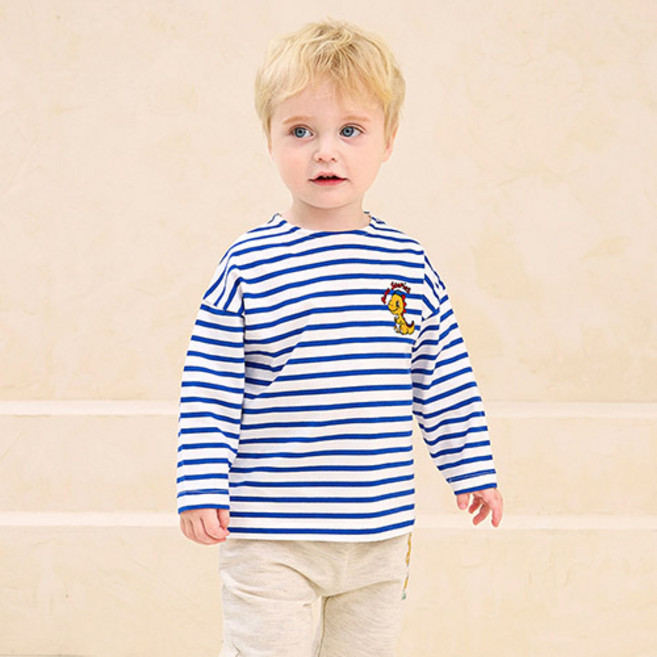 milkmile 兒童款條紋恐龍T恤